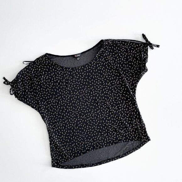 Guess // sheer top with gold accents // Size Large - Picture 1 of 5
